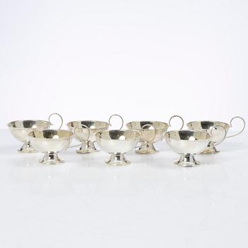 Punch mugs, 7 pcs, silver, Ceson Guldvaru Ab, Gothenburg 1960-1967.