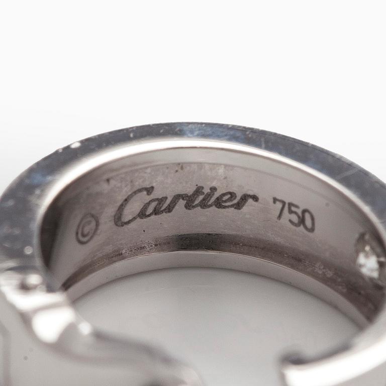 Cartier, Korvakorut, "Love", 18K valkokultaa, briljanttihiottuja timantteja.
