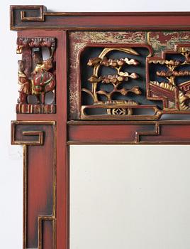 A mirror and chest of drawers from  Carl Johansons Möbleringsaffär, Stockholm, 1920's/30's.
