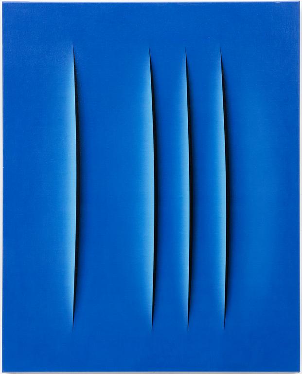 Ralf Arzt, "Trompe l'oeil Hommage à Fontana XXXIX".