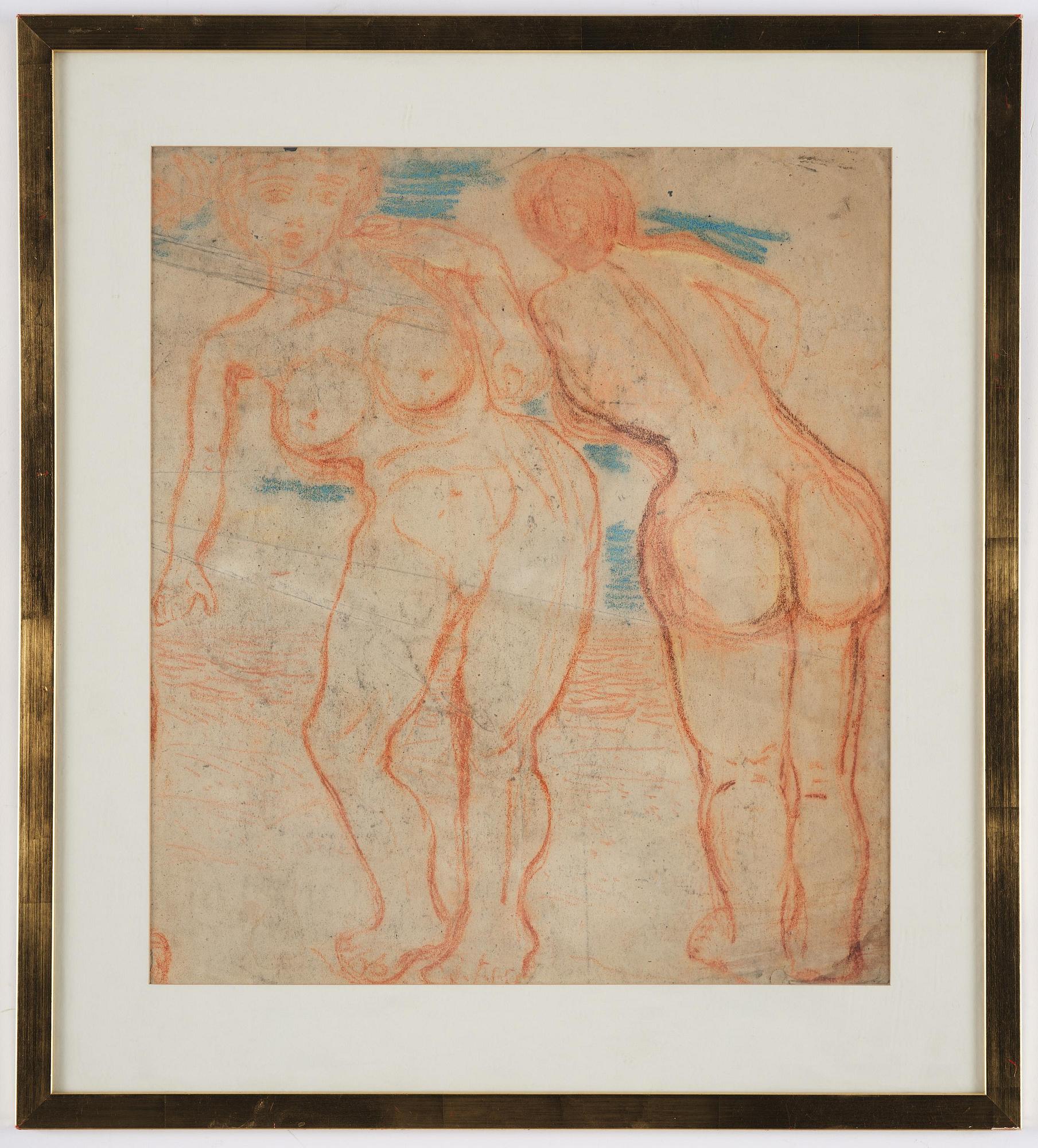 Carl Fredrik Hill, Nude study/Landscape.