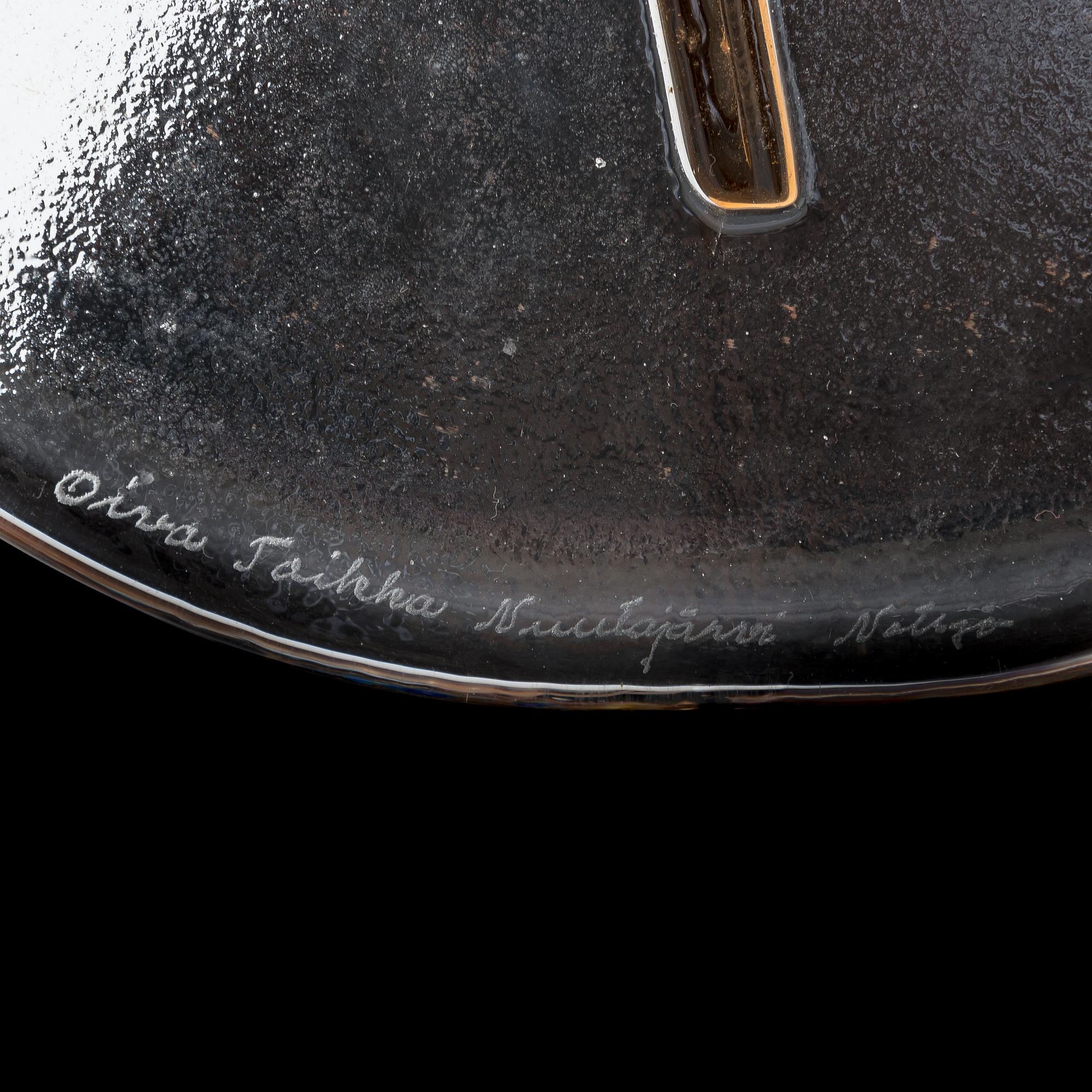 Oiva Toika, konstglas, signerad Oiva Toikka Nuutajärvi Notsjö.