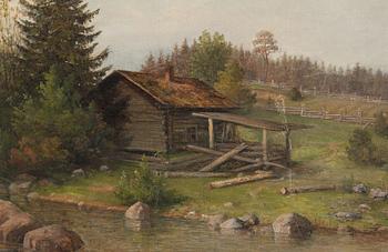 Augusta Soldan, A Cottage by a Beach.
