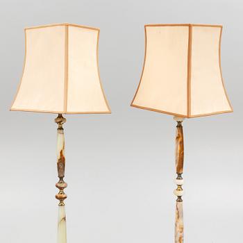 Floor lamps, a pair, second half of the 20th century.
