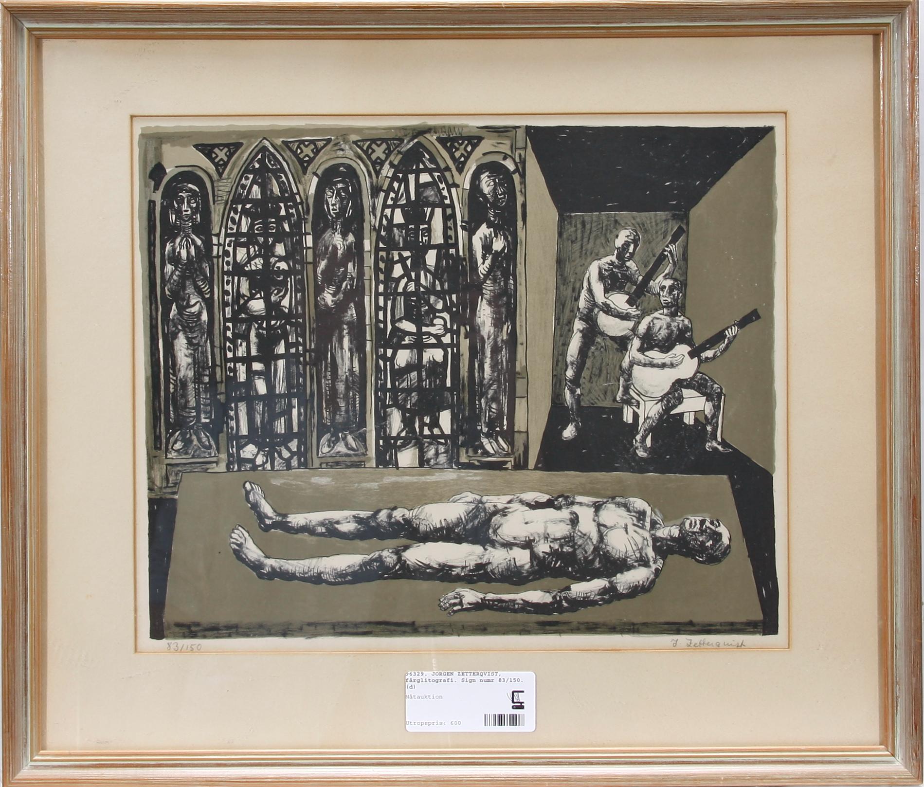 JÖRGEN ZETTERQVIST, färglitografi. Sign numr 83/150.