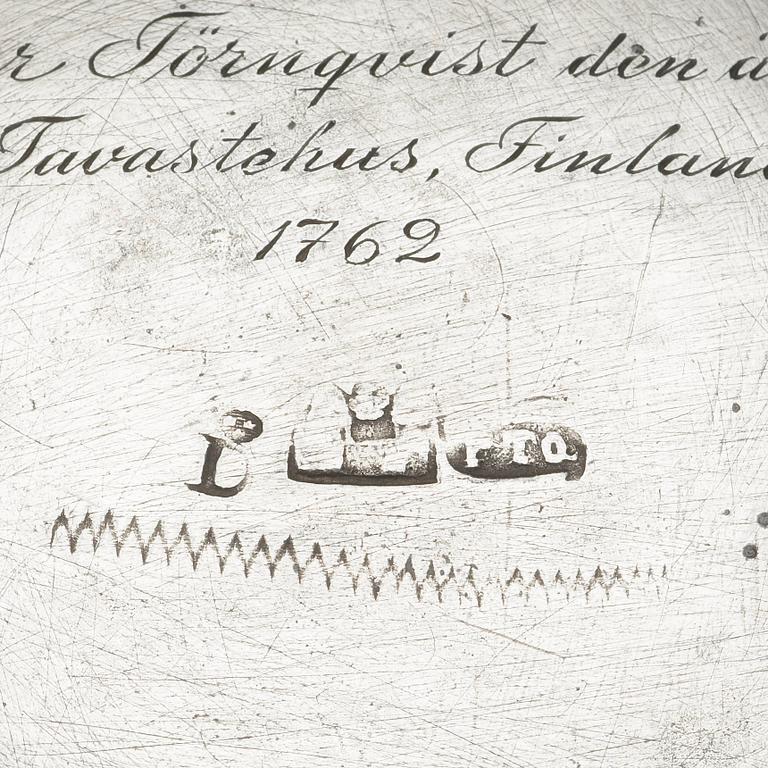 A Finnish 18th century parcel-gilt beaker, marks of Petter Törnqvist d.ä., Tavastehus 1762.
