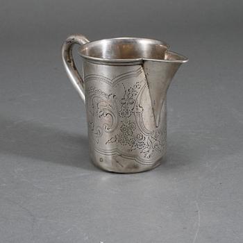 GRÄDDKANNA, silver, 1800-tal. Vikt ca 75 gram.