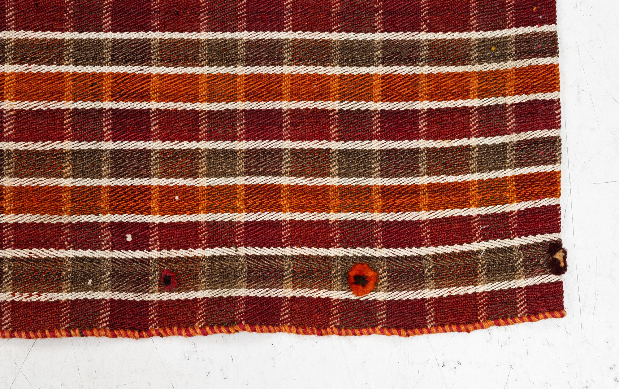 Täcke, slätvävd, Sannolikt Qashqai, Iran, ca 227 x 150 cm.