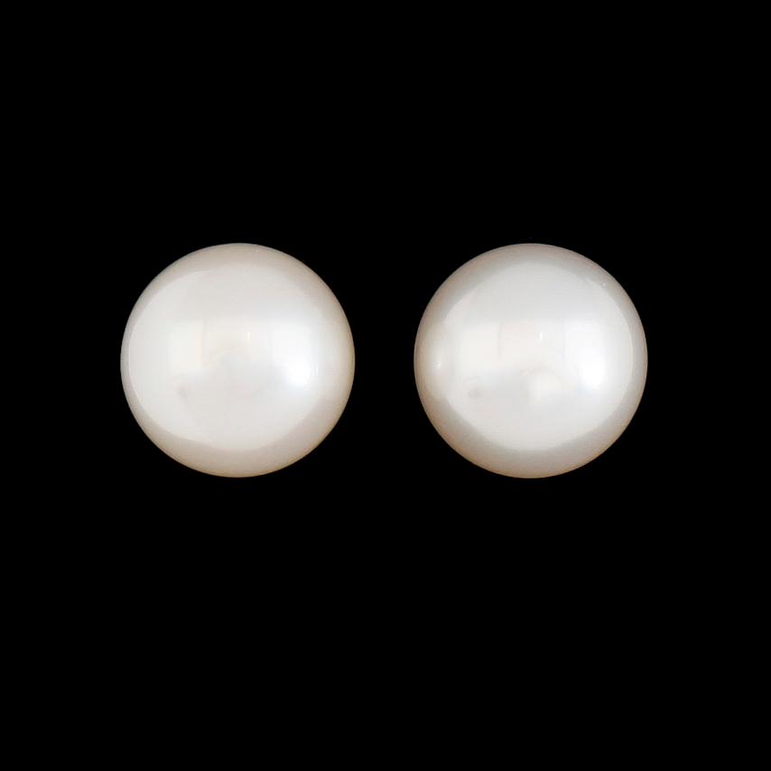 ÖRHÄNGEN, 1 par, 14K vitguld, odlade sötvattenpärlor.