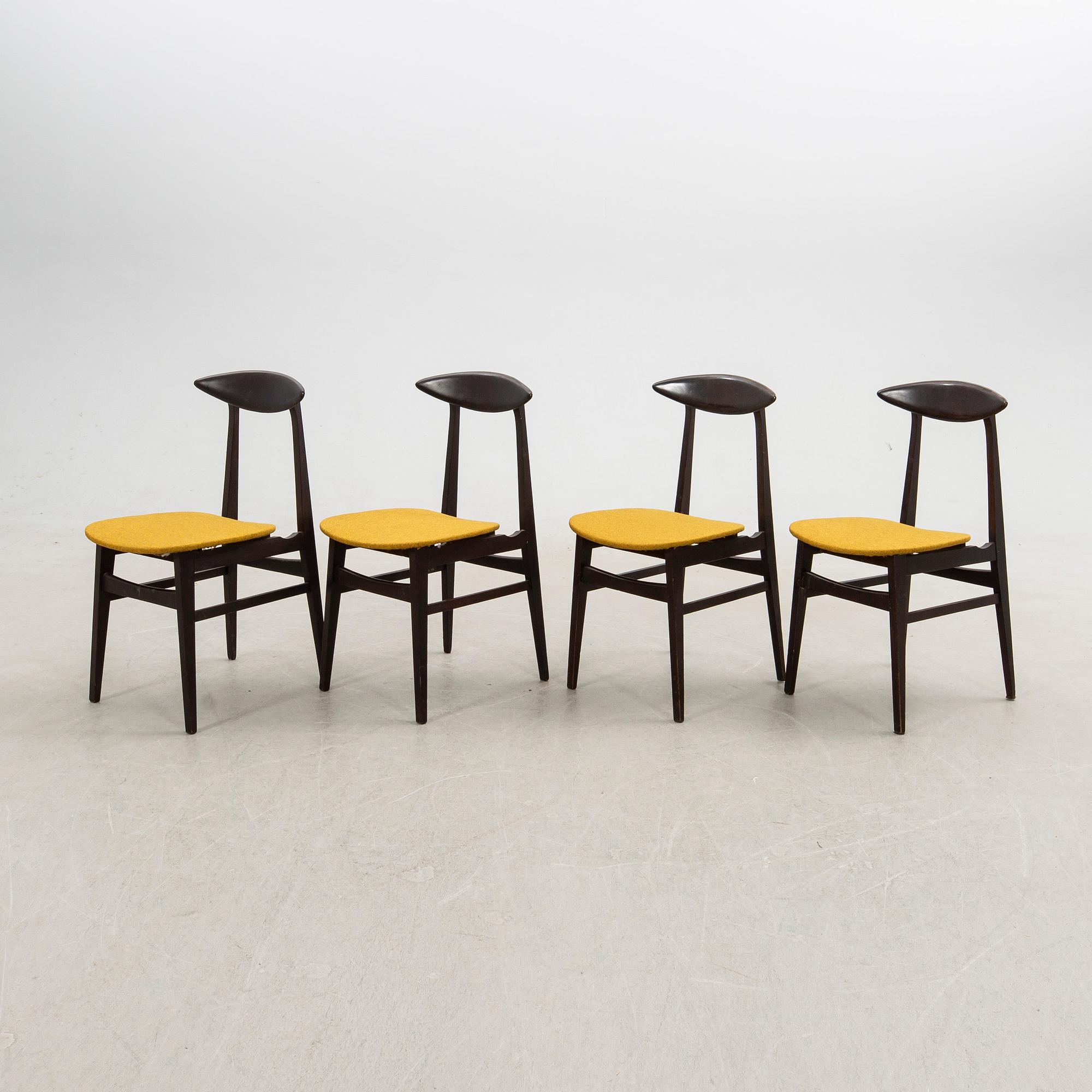 Chairs, 4 pcs, mid-20th century.