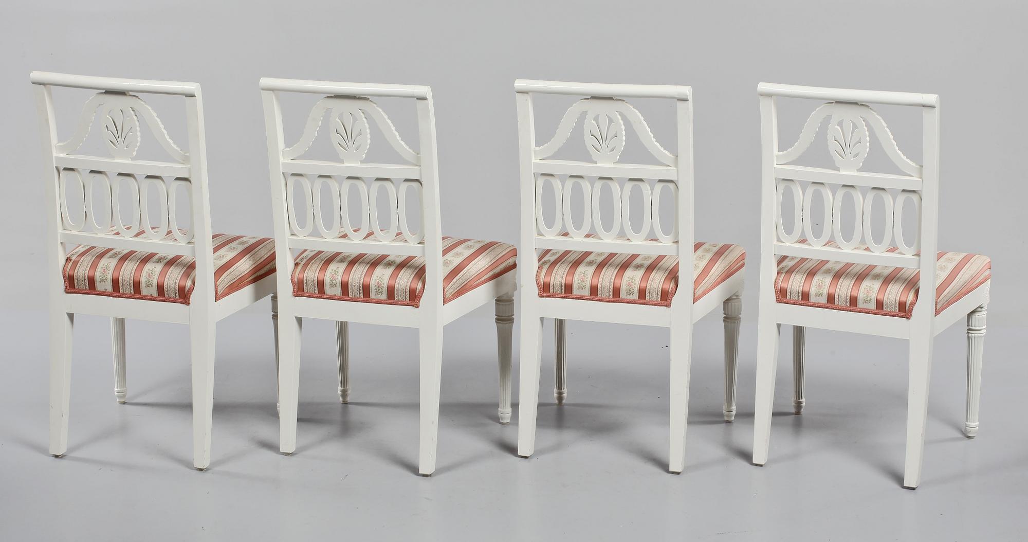 STOLAR, 4 st, Gustaviansk stil, 1900-talets andra hälft.