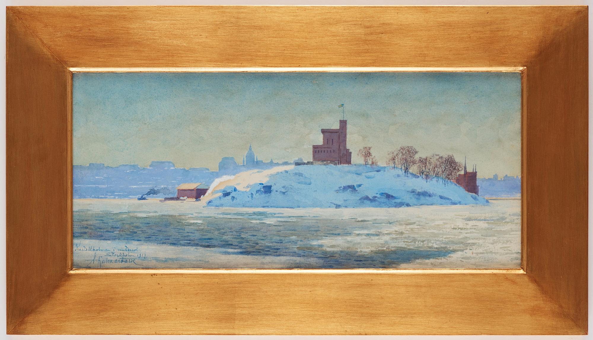 Hjalmar Falk, "Kastellholmen i vintersol".