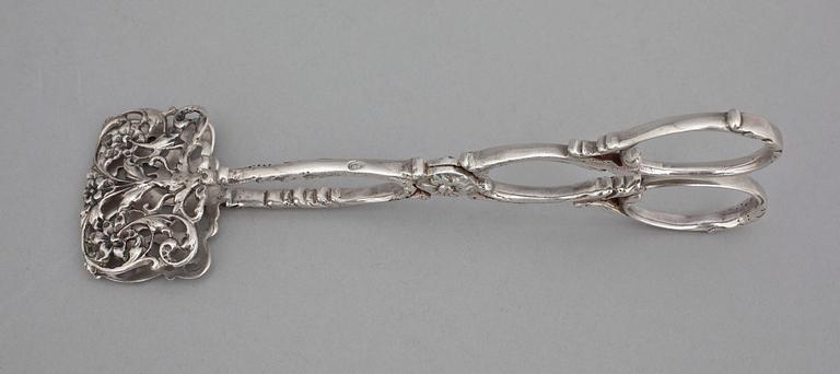 MOCCASERVISDELAR, 10 delar, silver, bla Ceson, Göteborg, 1964. Tot vikt 379 g.