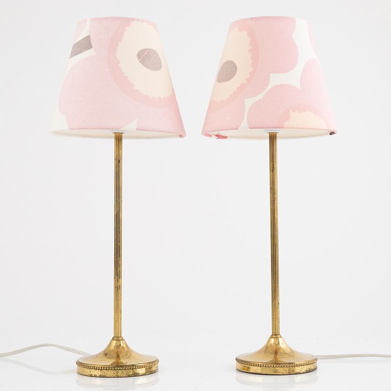 A pair of table lamps, second half of the 20th century.