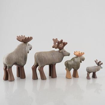 Lisa Larson, figuriner, 4 st, ur serien "Skansen", Gustavsberg.