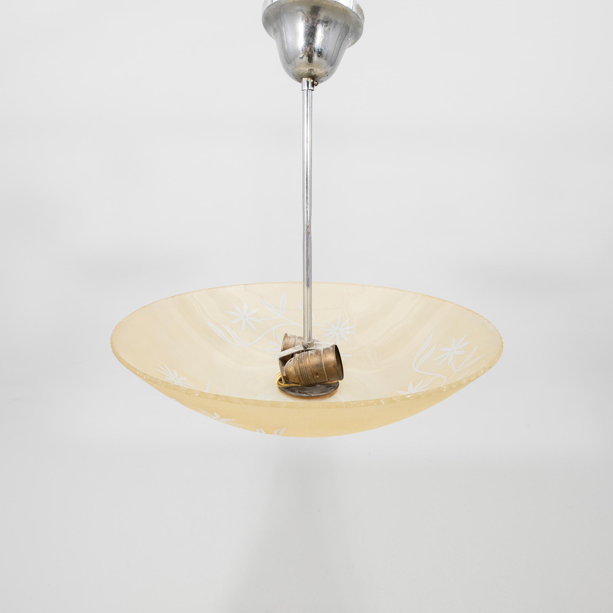 A 1940s ceiling pendant.