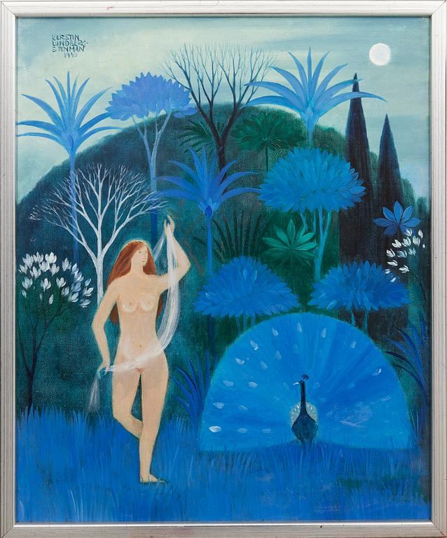 Kerstin Lundberg-Stenman, Kvinna med påfågel.