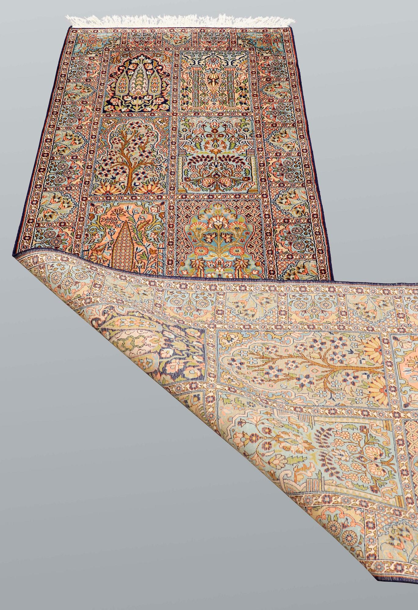 A runner, Oriental silk Kashmir, ca 260 x 80 cm.