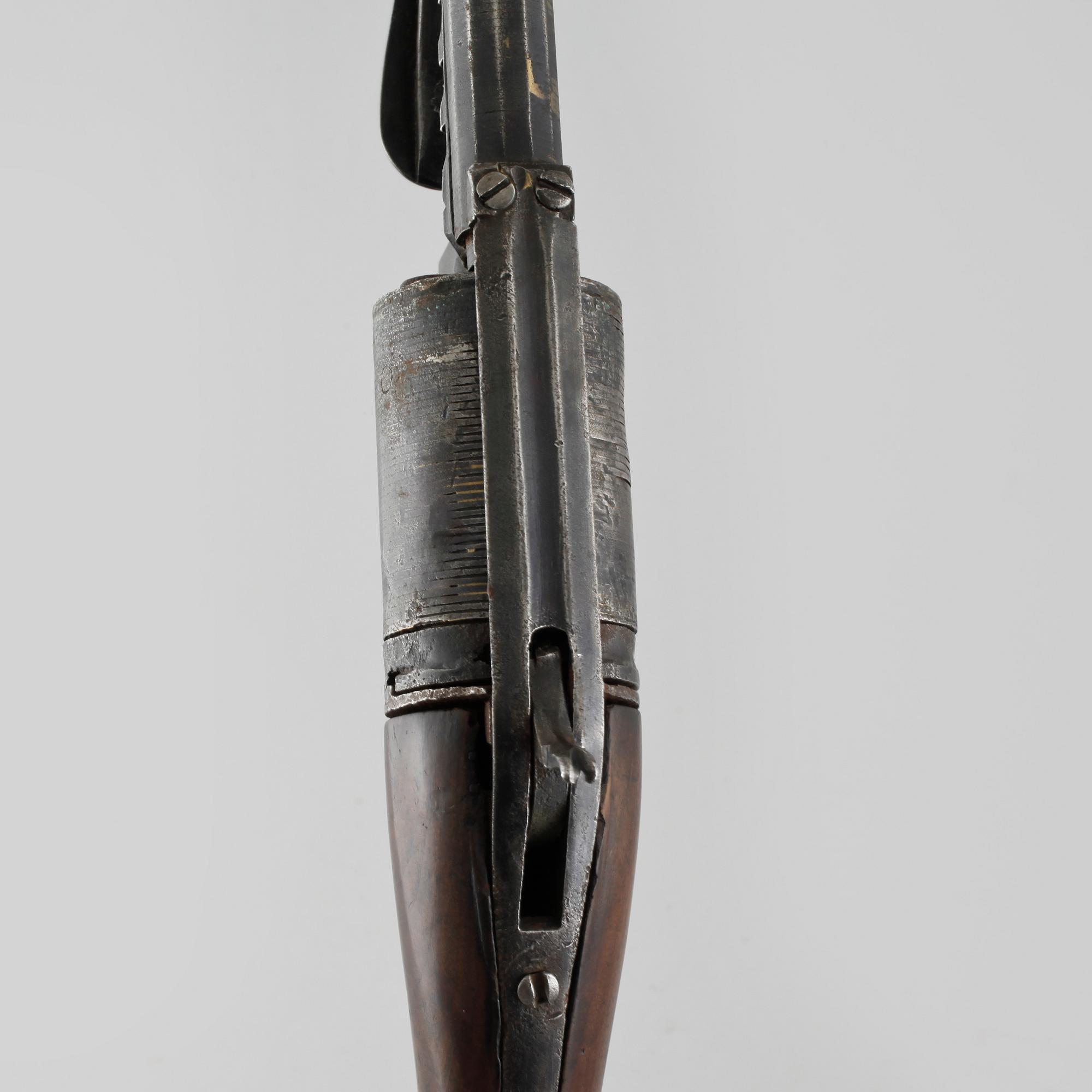 A revolving rifle, third quarter of the 19th century.