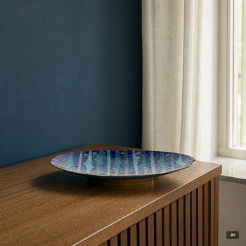 Barbro Littmarck, a brass and enamel dish, WA Bolin.
