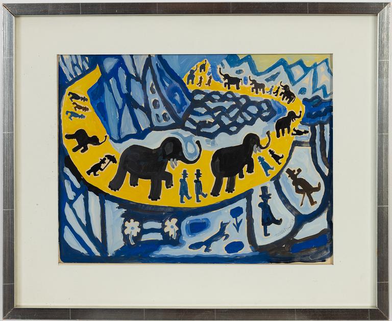 Per Olof Ultvedt, gouache, signed and dated -52.
