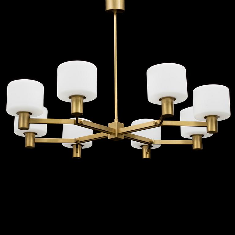 A second half of the 20th century brass ceiling light.