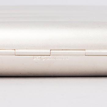 CIGARRETUI, CIGARETTETUI ja GLASÖGONFODRAL, silver, Åbo och Tavastehus 1950-1960-tal.