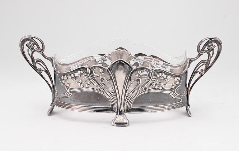 JARDINJÄR, Britanniametall och glas, WMF, jugend, 1900-talets början.