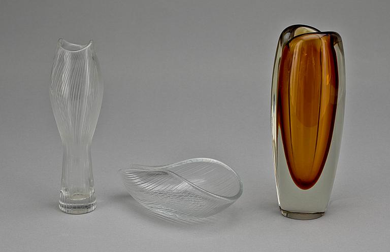 PARTI GLAS, 3 delar, Finland, bla. Tapio Wirkkala, Iittala, 1950-tal.