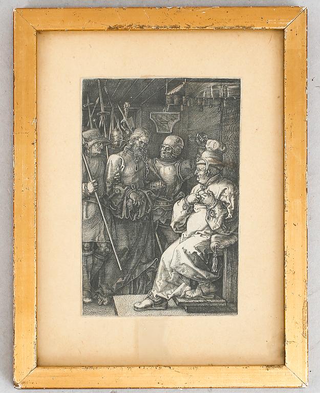 ALBRECHT DÜRER, 2 st gravrer. Avdrag från 1500-talet.