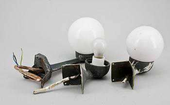 VÄGGLAMPOR, ett par+1st, 1930-tal.