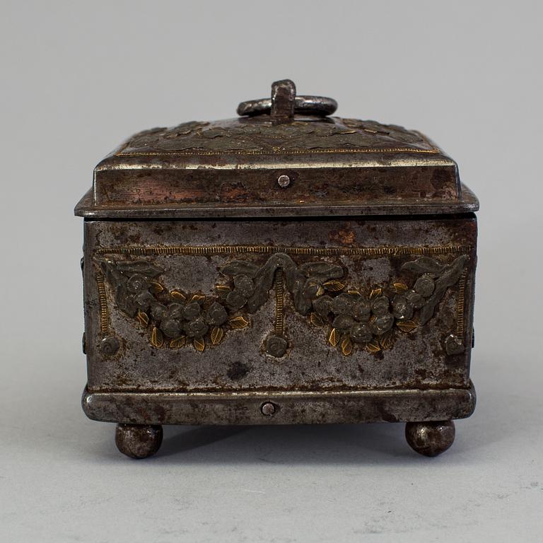 A russian steel box Tula 19th century.