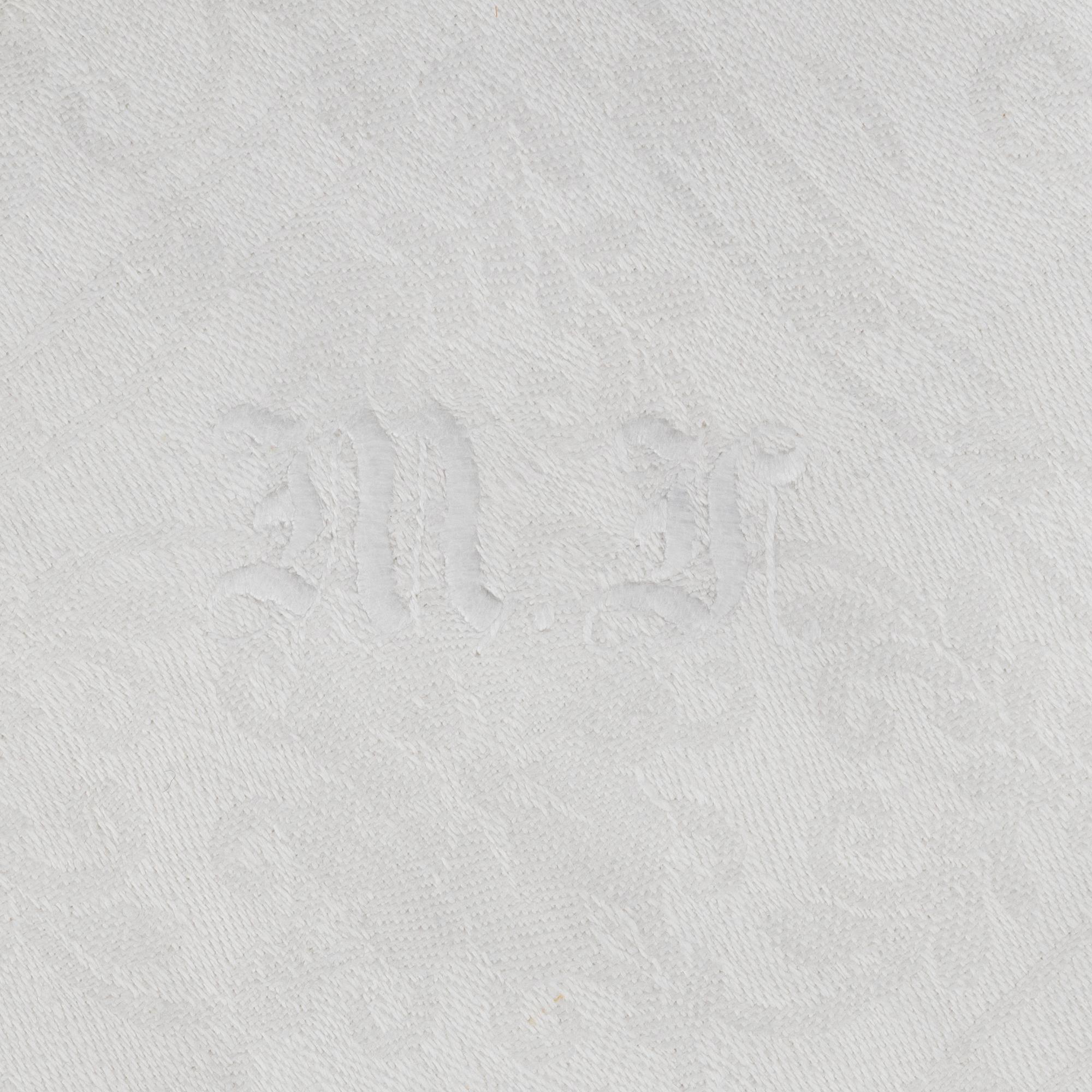 Duk samt servetter, linnedamast, 1800-tal.