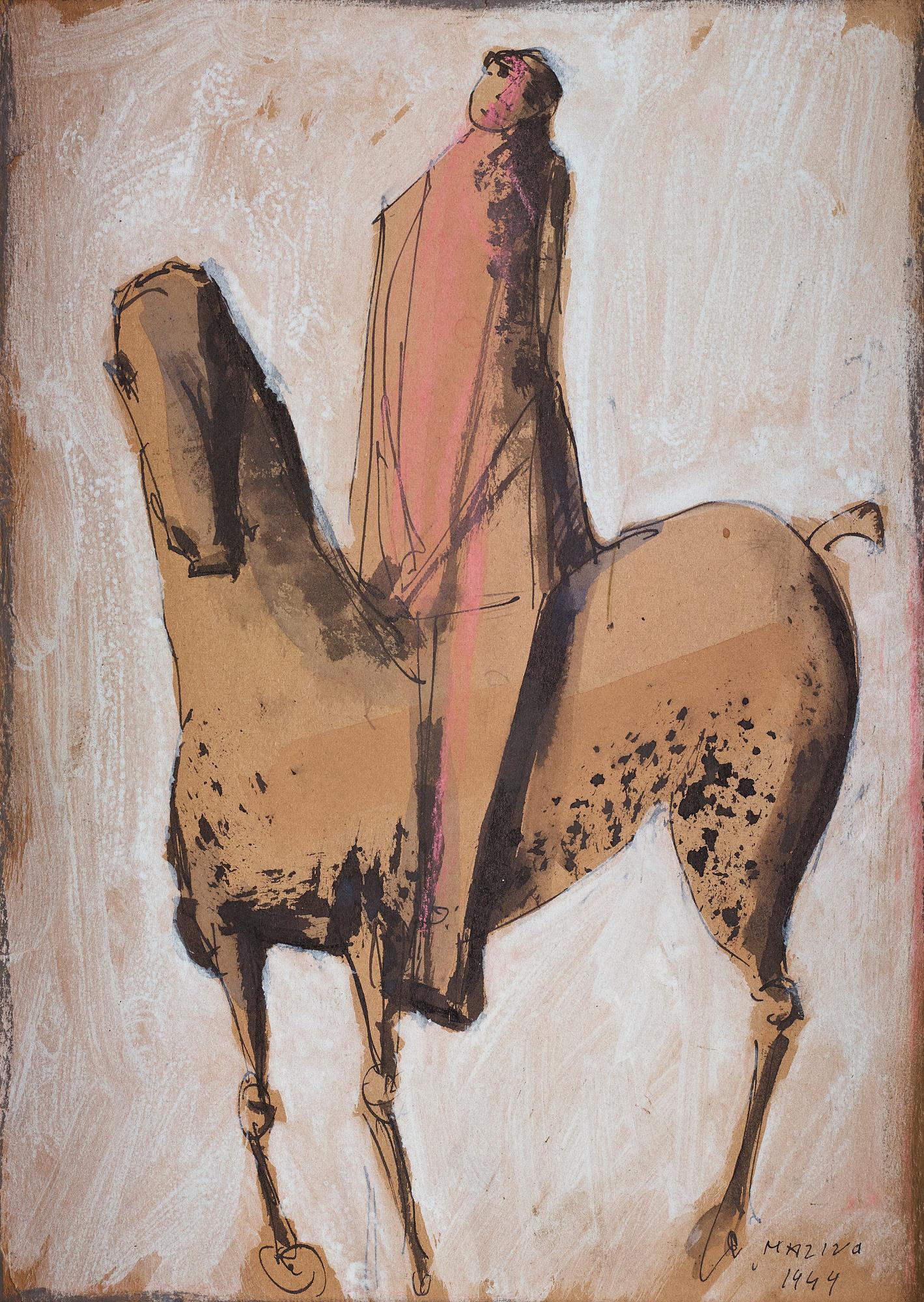 Marino Marini、Cavallo e Cacalliere Bonhams : MARINO MARINI (1901-1980) Cavallo e cavaliere
