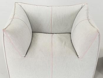 A "Le Bambole '07" armchair and a "Bambouff" footstool, designed by Mario Bellini, 21st century.