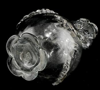 KLUCKFLASKA, glas, 1700-tal.