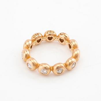 Ole Lynggaard, Ring "Boble/Bubbles" 18K roséguld med runda briljantslipade diamanter, design Charlotte Lynggaard.