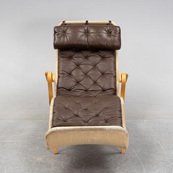 Bruno Mathsson, a 'Pernilla 3' beech recliner, Dux, 1980's.