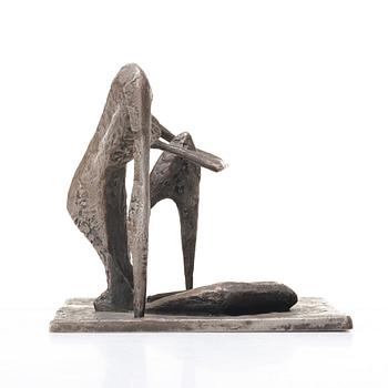 ARNE JONES, sculpture,  bronze with silver patina, signed Arne Jones, numbered 3/4 and dater 48.
