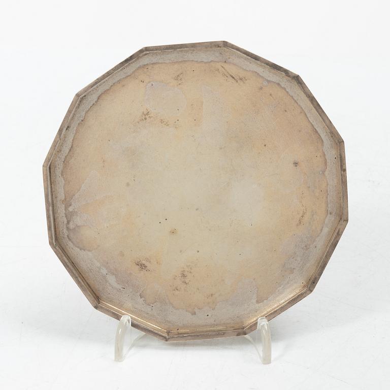 Wiwen Nilsson, a silver coaster, Nilsson A Hasselgrens Eftr Wiwen, Lund 1939.