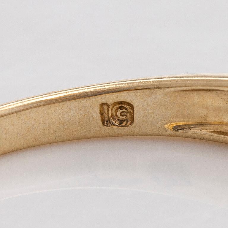 Ring, 14K guld och diamanter.