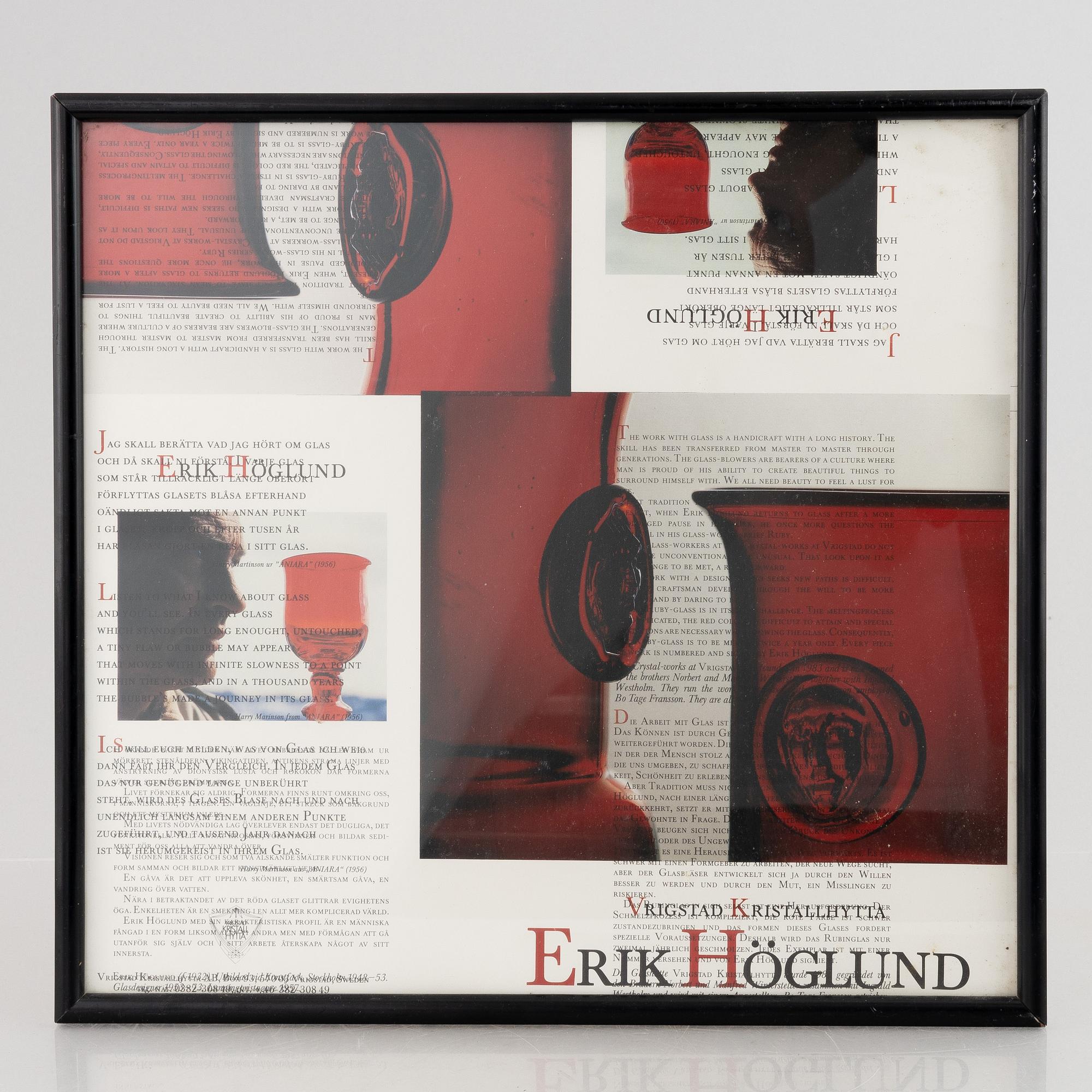 Erik Höglund, collection of glass objects, 17 pieces, Boda.