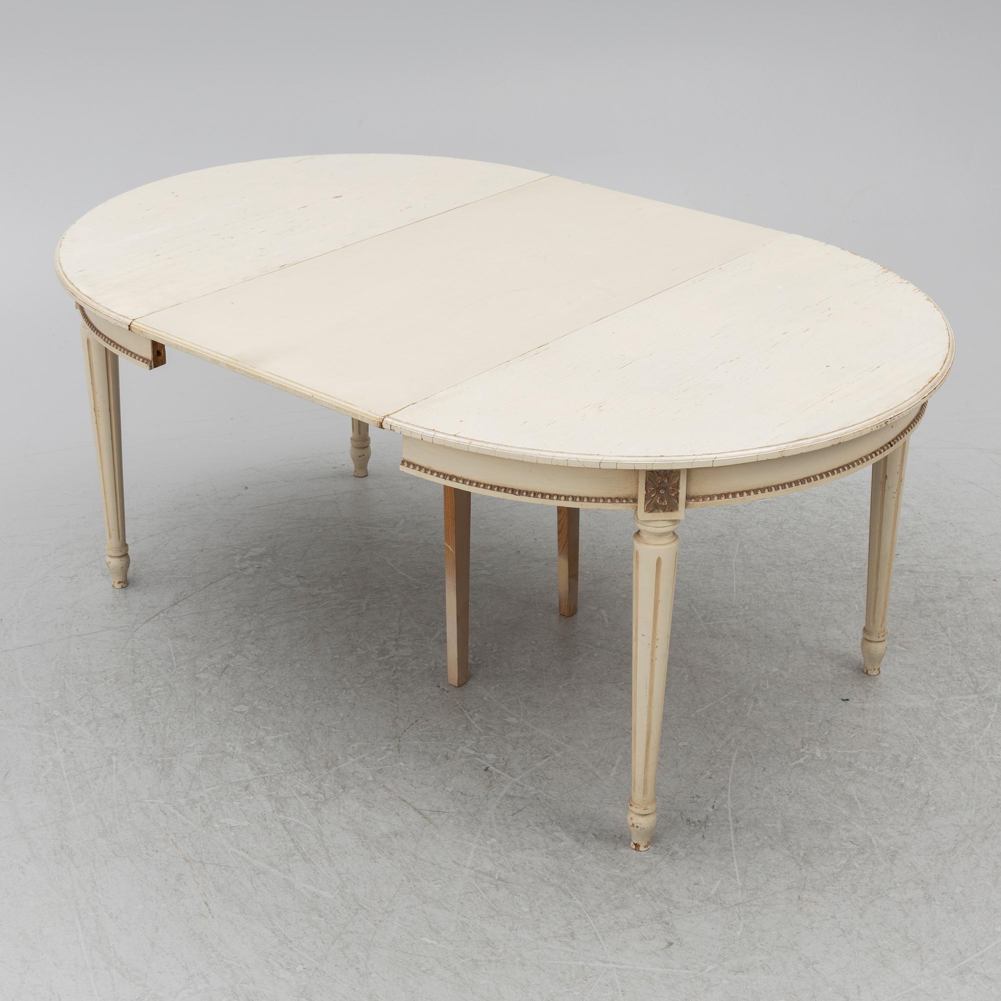 Dining table, Gustavian style, mid-20th century.