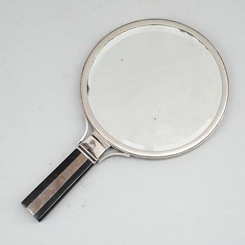 HANDSPEGEL, silver och bakelit, art deco, Carl M. Cohr, Danmark (verksam 1893-1937).