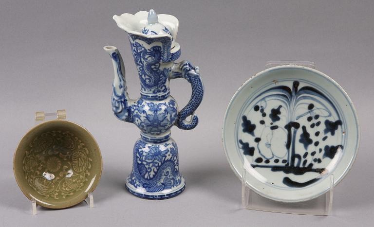 PARTI PORSLIN, 3 delar, Kina. 1900-talets slut.