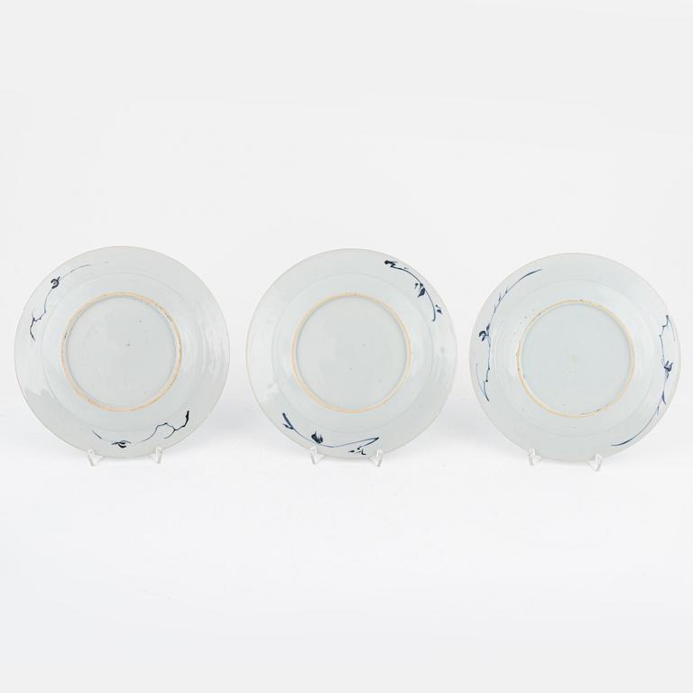 Twelve porcelain plates, China, Qianlong (1736-95).