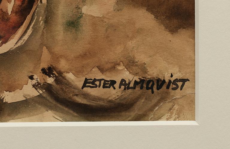 ESTER ALMQVIST, akvarell, sign 1920-tal.