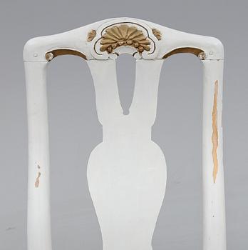 STOLAR, 1 par, senbarockstil, omkring år 1900.