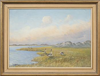 ROLF MELLSTRÖM, olja på duk, monogramsignerad. Även signerad och daterad 1948 a tergo.