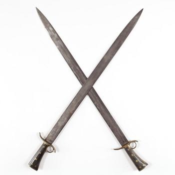 HUGGARE, 2 st, "Nr 9SR", Spanien, troligen 1800-tal.